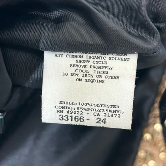 VTG Jessica McClintock x Gunne Sax Mini Dress Size 3 Hoco Sequins Strapless 80s - Picture 9 of 13